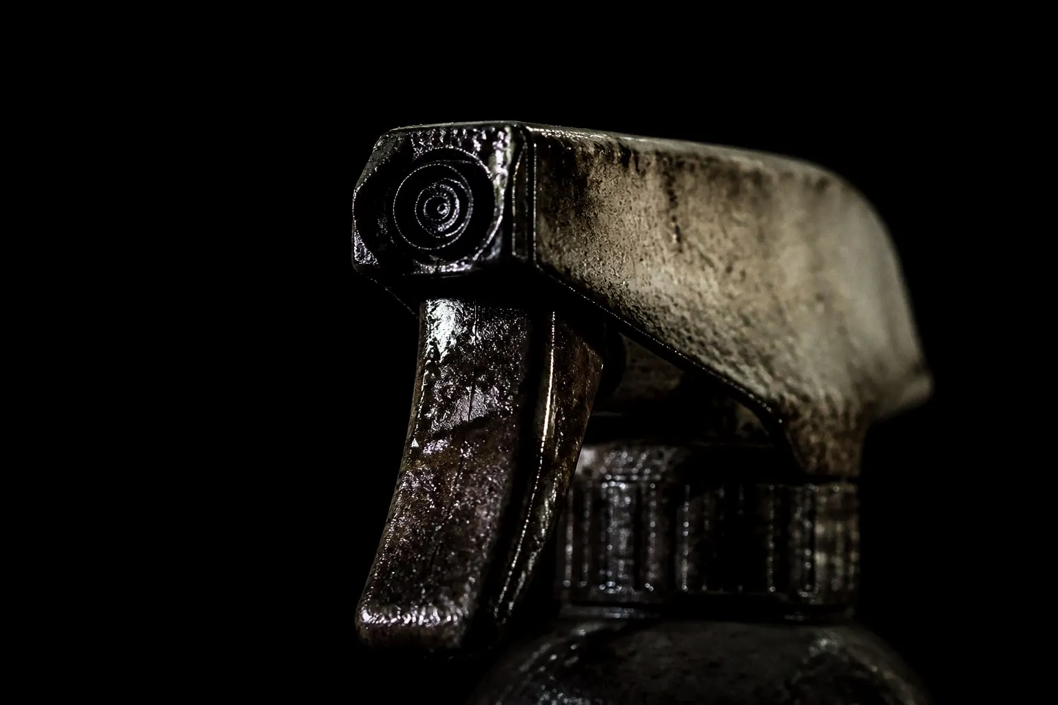 Editorial illustration: spray bottle close up minimal still life