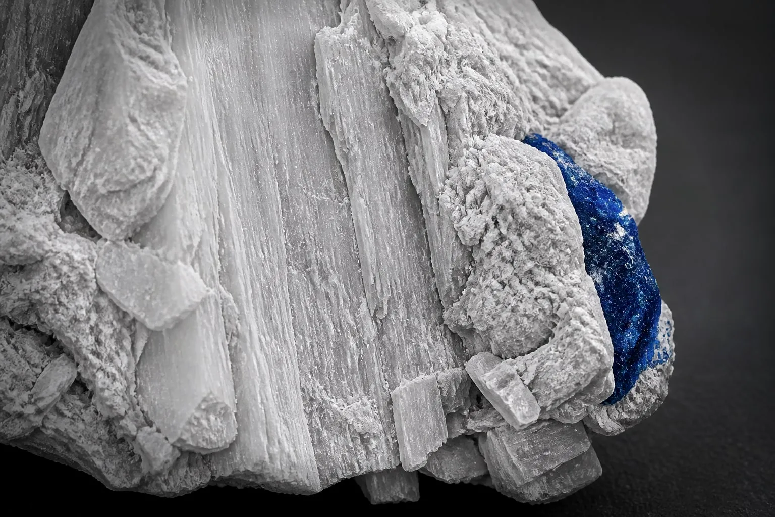 Editorial illustration: white chalk texture macro close up