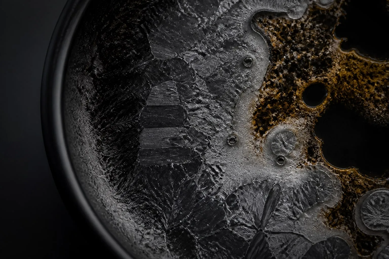 Editorial illustration: black coffee cup close up dark