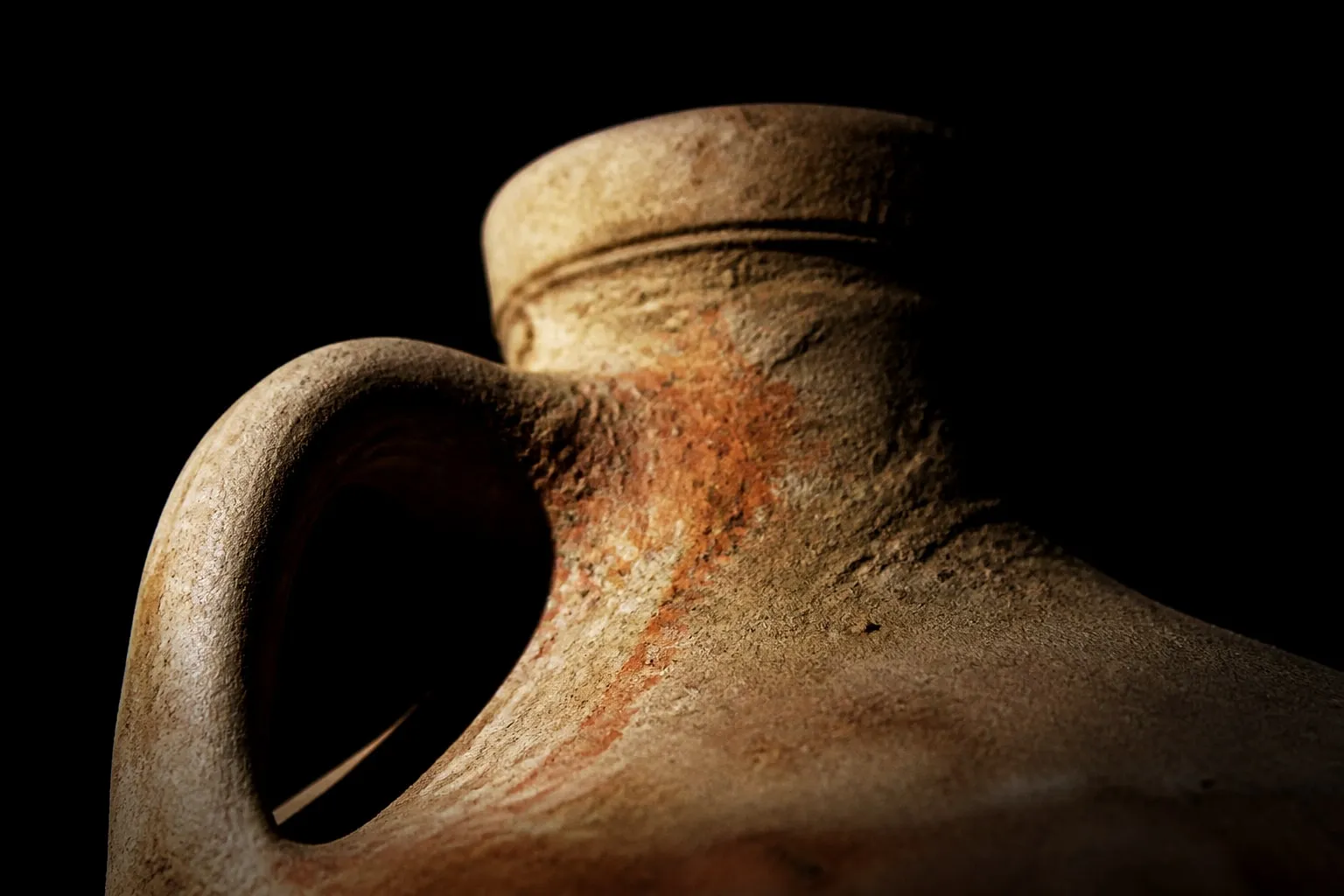 Editorial illustration: ancient roman amphora clay vessel