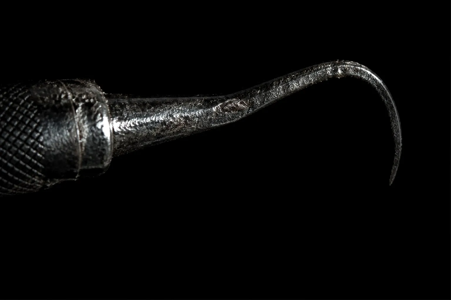 Editorial illustration: dental scaler instrument close up