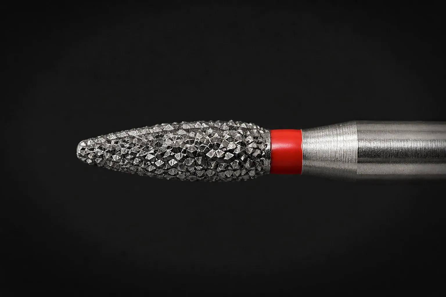 Editorial illustration: dental drill bur instrument macro