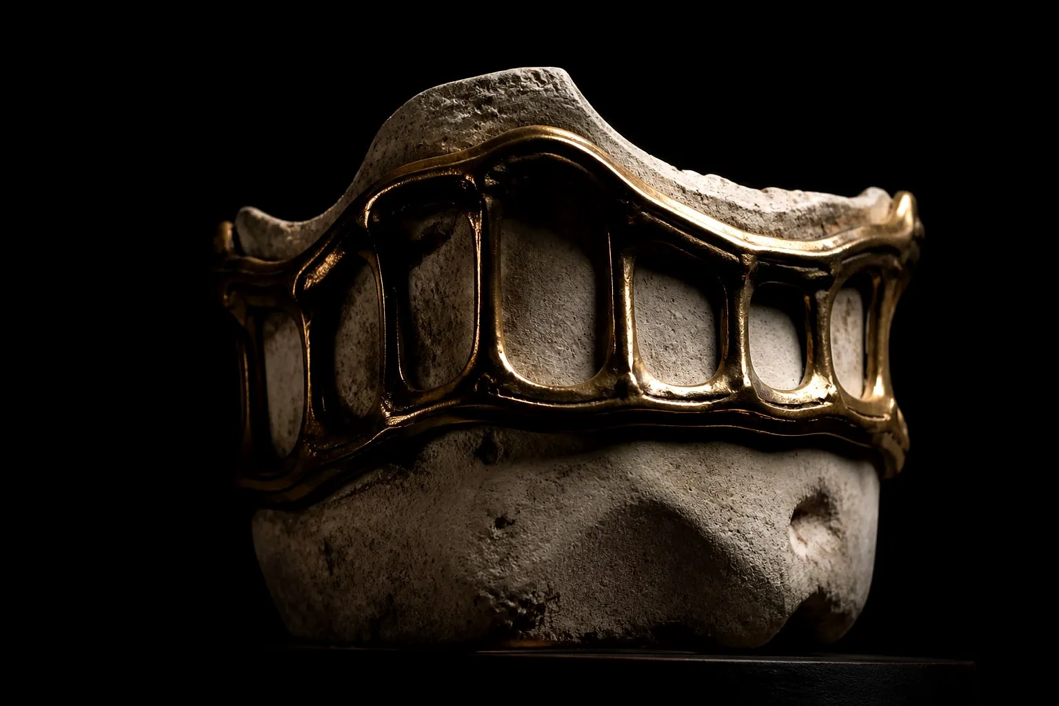 Editorial illustration: orthodontic model dental cast close up