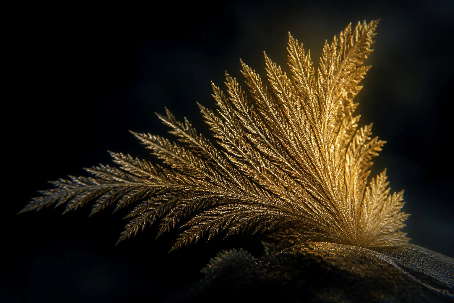 Editorial illustration: frost crystals on window macro