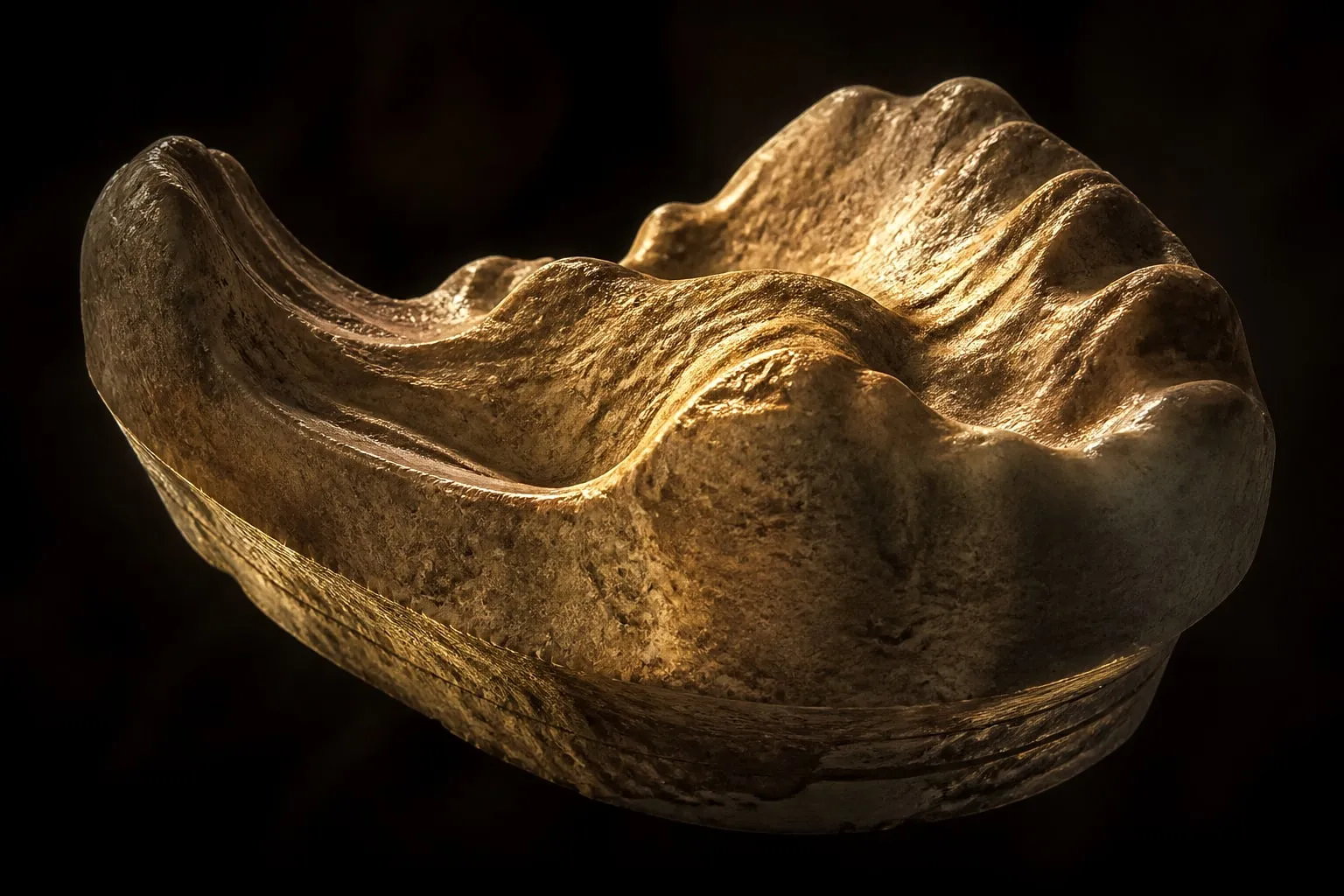 Editorial illustration: dental model plaster cast close up